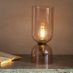 Clarence Glass Table Lamp Rose - Small