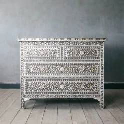Classic Grey Mother of Pearl Chest of Drawers