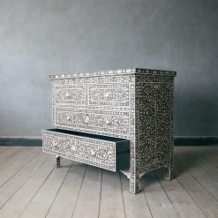 Classic Grey Mother of Pearl Chest of Drawers