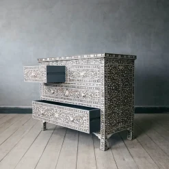 Classic Grey Mother of Pearl Chest of Drawers