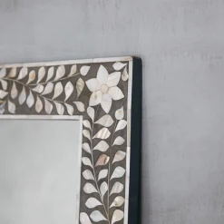 Classic Grey Mother of Pearl Floor Mirror