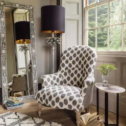 Classic Grey Mother of Pearl Floor Mirror