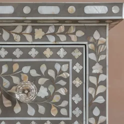 Classic Grey Mother of Pearl Small Double Chest of Drawers