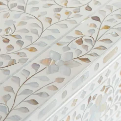 Classic White Mother of Pearl Small Double Chest of Drawers