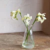 Clear Fluted Glass Vase