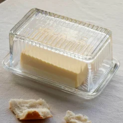 Clear Glass Butter Dish