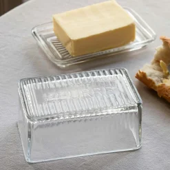 Clear Glass Butter Dish