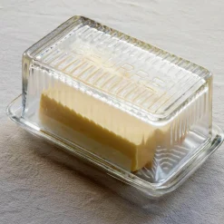Clear Glass Butter Dish