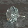 Clear Glass Floral Knob