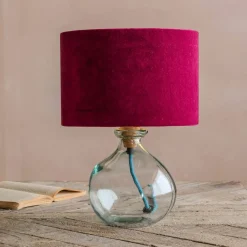 Clear Recycled Glass Table Lamp
