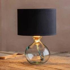 Clear Recycled Glass Table Lamp
