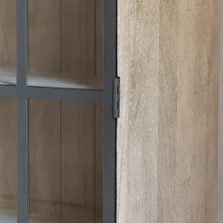 Clemens Wooden and Glass Cabinet