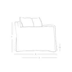 Clementine Natural Belgian Linen Three Seater Sofa