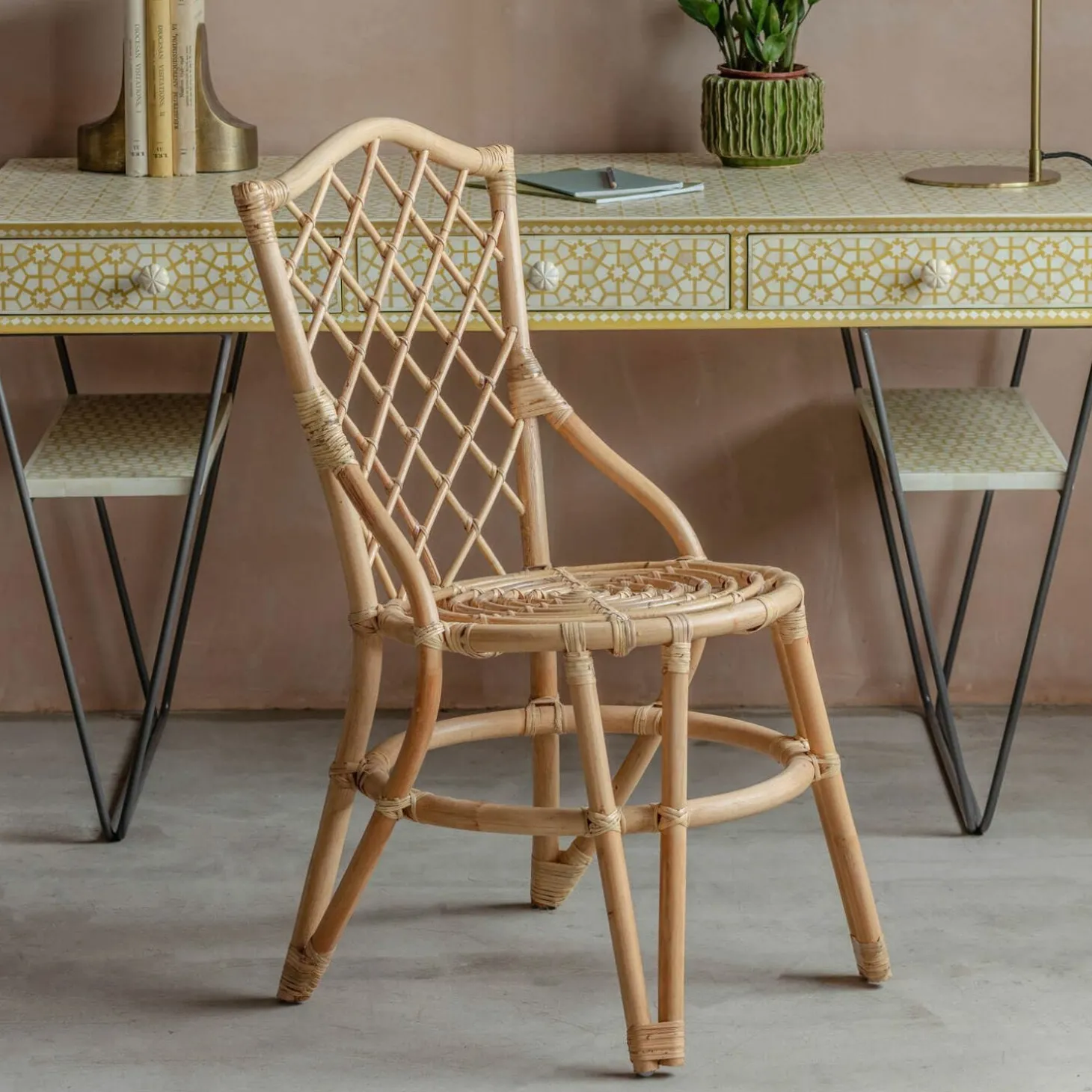 Cole Rattan Cross Dining Chair