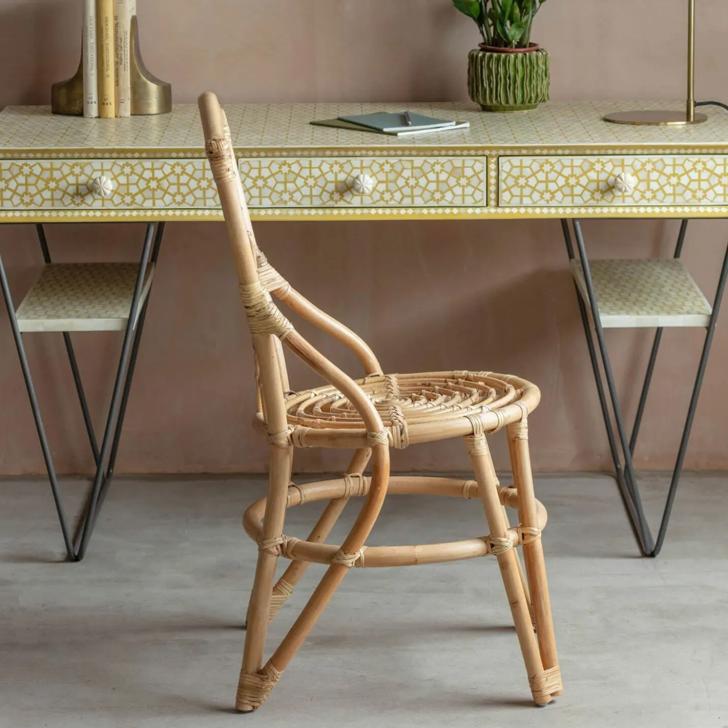 Cole Rattan Cross Dining Chair