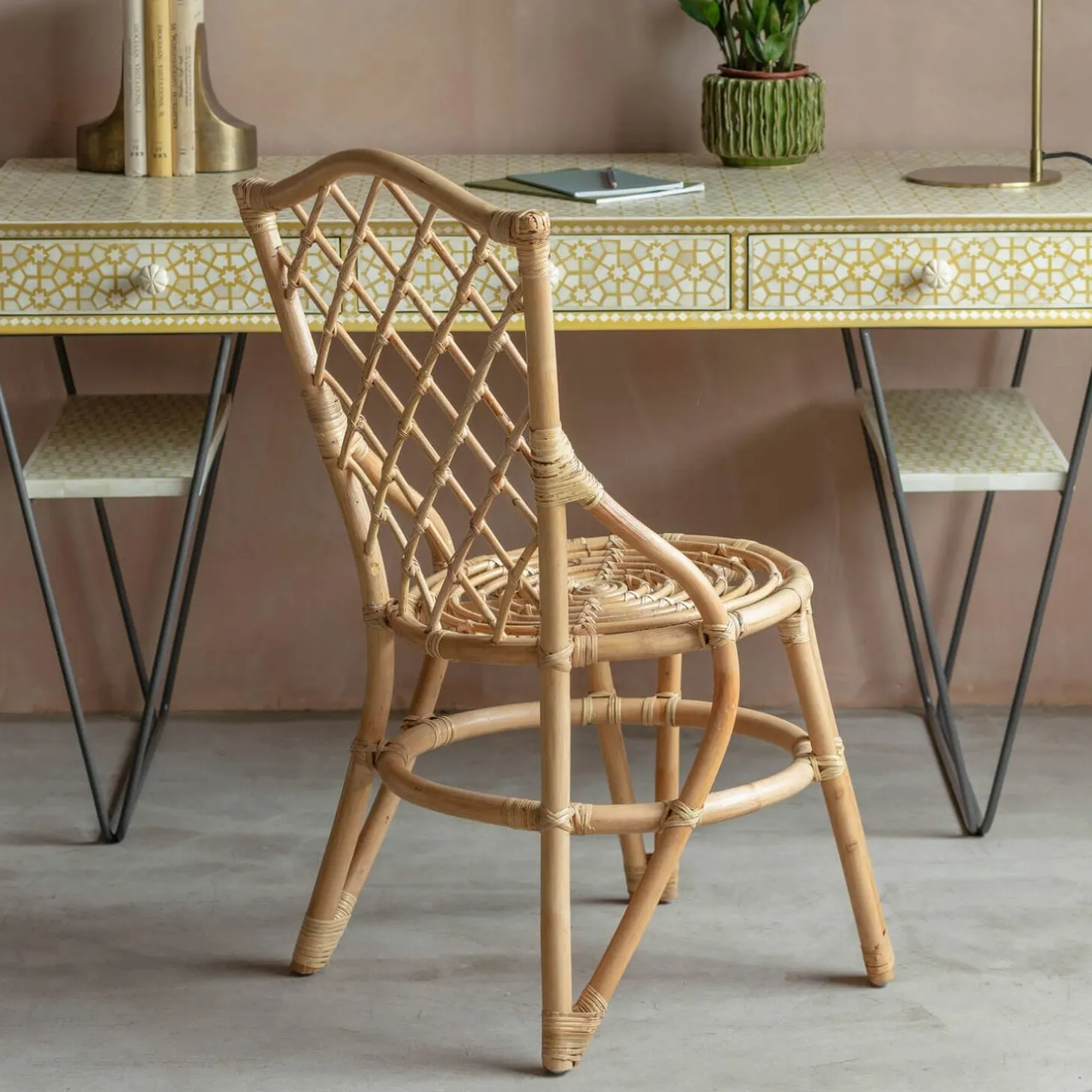 Cole Rattan Cross Dining Chair