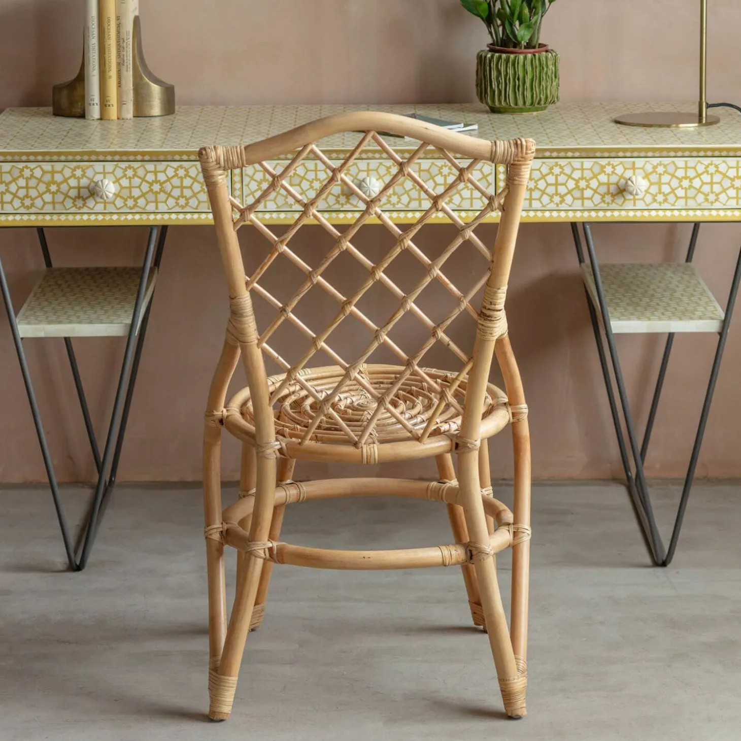 Cole Rattan Cross Dining Chair