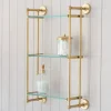 Colette Antique Gold Three Tier Wall Shelves