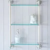 Colette Antique Silver Three Tier Wall Shelves