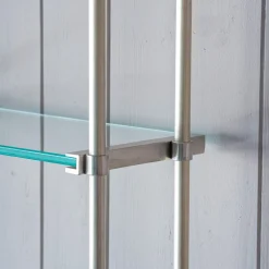 Colette Antique Silver Three Tier Wall Shelves