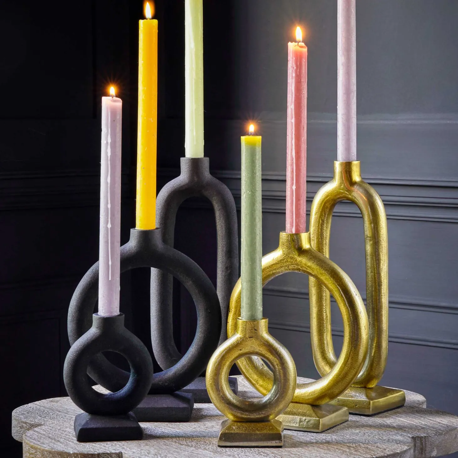 Coloured Dining Candles