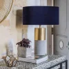 Concrete and Brass Table Lamp