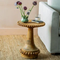 Condo Round Wooden Side Table