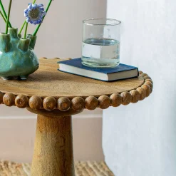 Condo Round Wooden Side Table