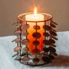 Copper Circles Tea Light Holder