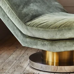 Corinne Green Velvet Chaise