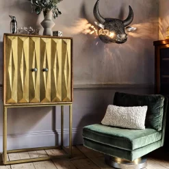 Corinne Green Velvet Swivel Chair