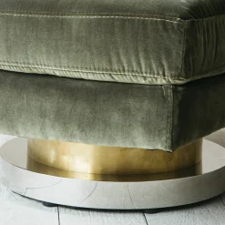 Corinne Green Velvet Swivel Chair