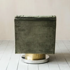 Corinne Green Velvet Swivel Chair