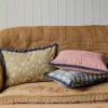 Cotton Block Printed Rectangular Cushions with tassel trim