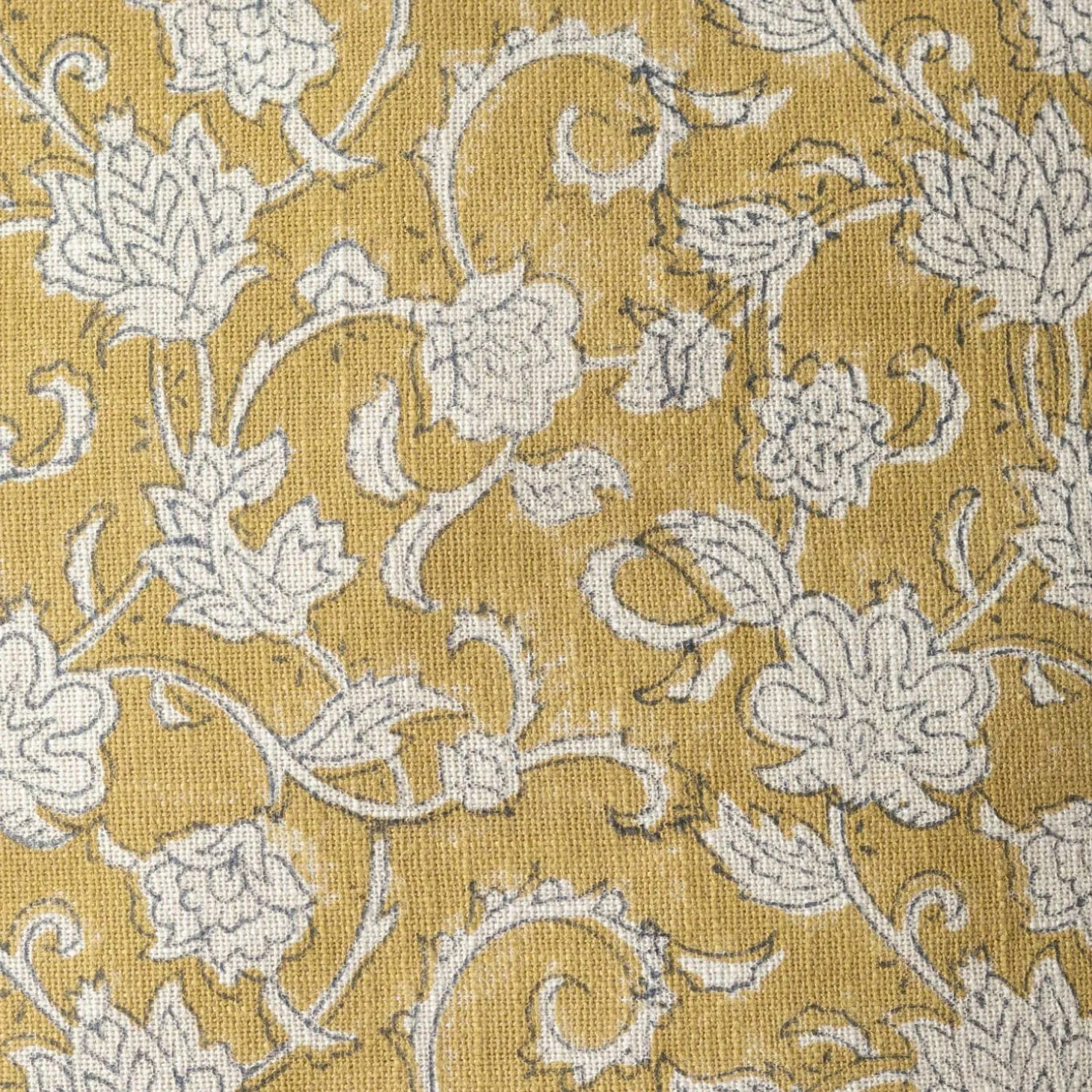 Cotton Block Printed Rectangular Cushions with tassel trim