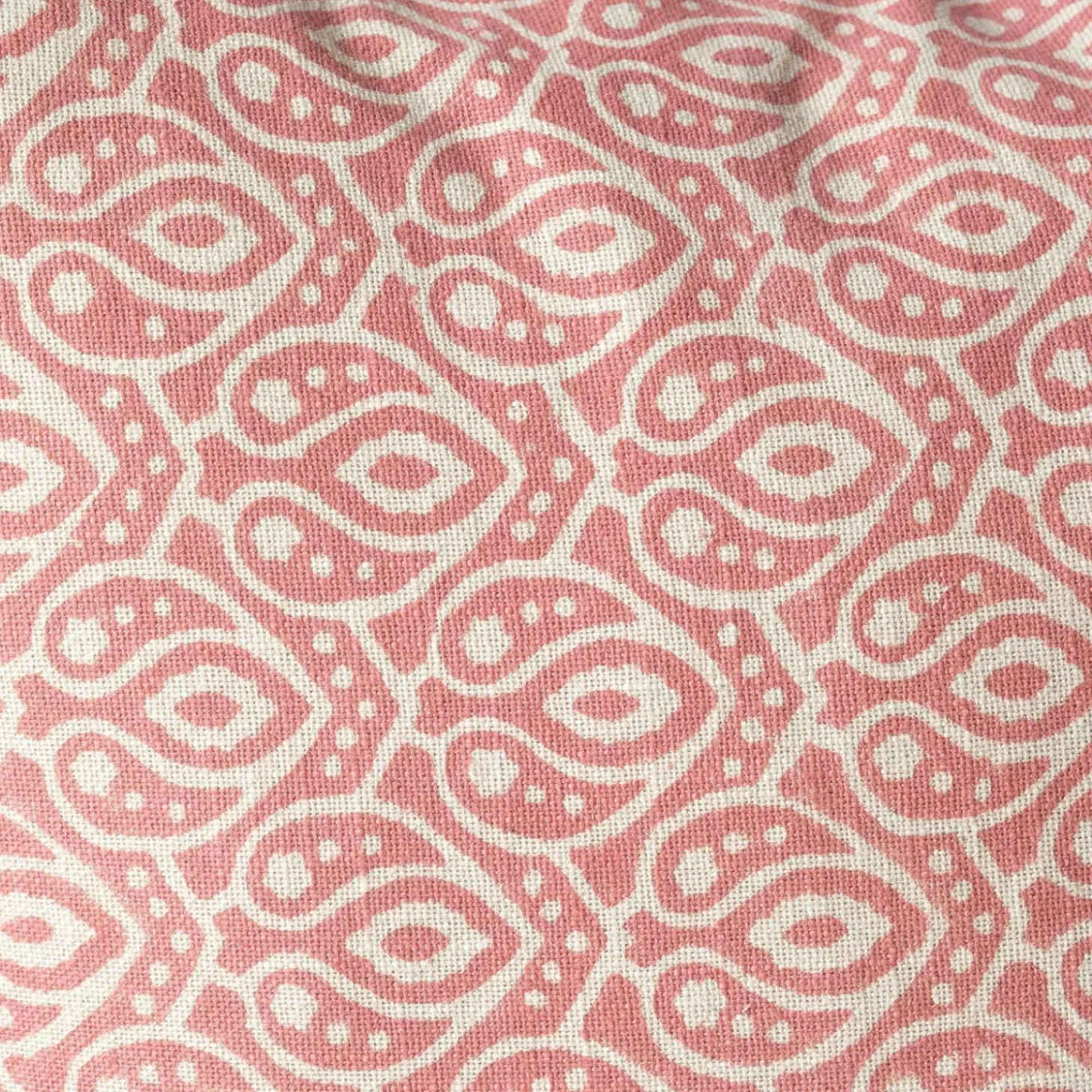 Cotton Block Printed Rectangular Cushions with tassel trim