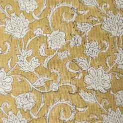 Cotton Block Printed Square Cushions with tassel trim