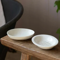 Cream Ceramic Two-Part Soap Dish