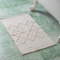 Cream Loop Bath Mat 50 x 90cm