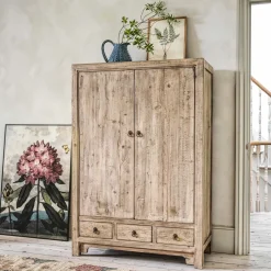 Dali Natural Linen Cupboard with Drawers