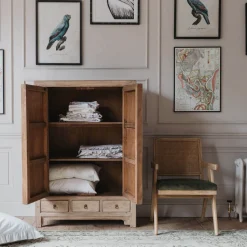 Dali Natural Linen Cupboard with Drawers