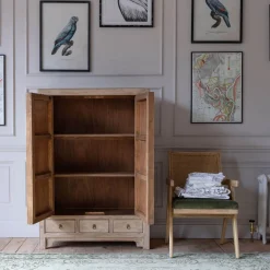 Dali Natural Linen Cupboard with Drawers