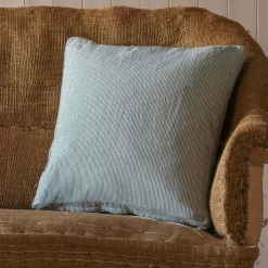 Dark Blue Stripe Square Cushion