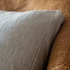 Dark Blue Stripe Square Cushion