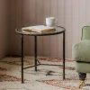 Darla Round Gunmetal Grey Side Table