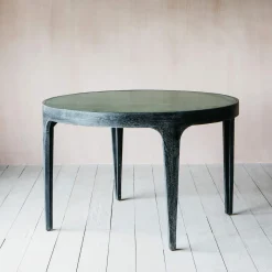 Delaney 4 Seater Green Marble Dining Table