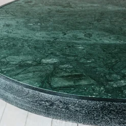 Delaney 4 Seater Green Marble Dining Table