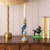 Delft Blue Ceramic Parrot Candle Holder