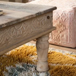Delilah Carved Coffee Table