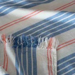 Denim Wide Stripe Turkish Beach Towel Wrap